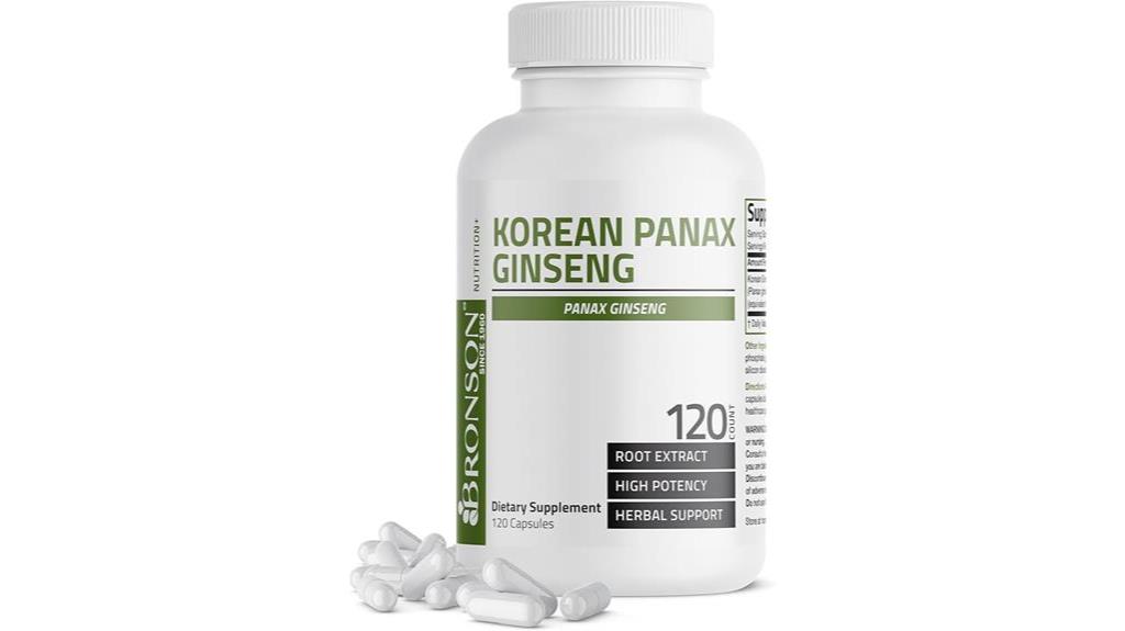 bronson ginseng supplement capsules