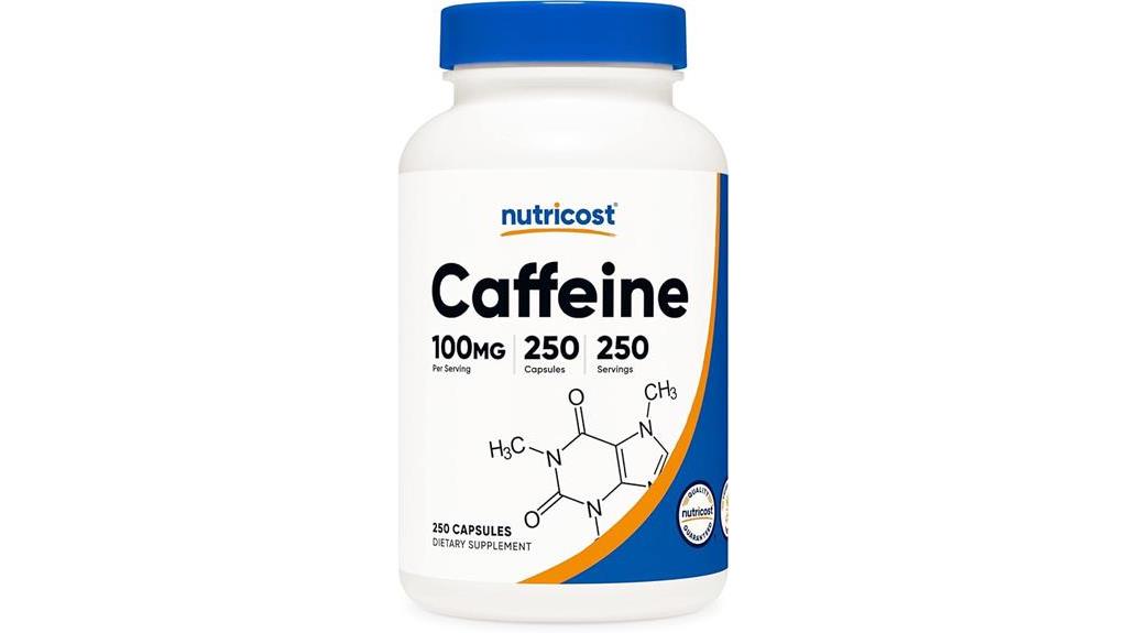 caffeine pills 100mg servings