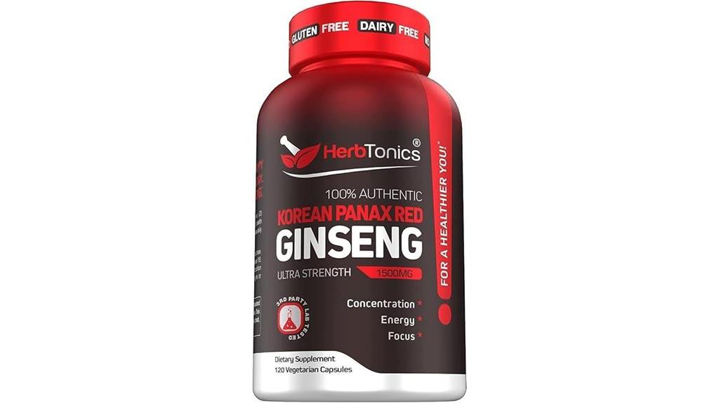 herbtonics ginseng supplement capsules