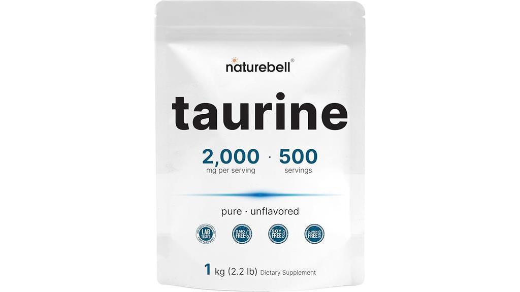 naturebell taurine powder 2 2lbs