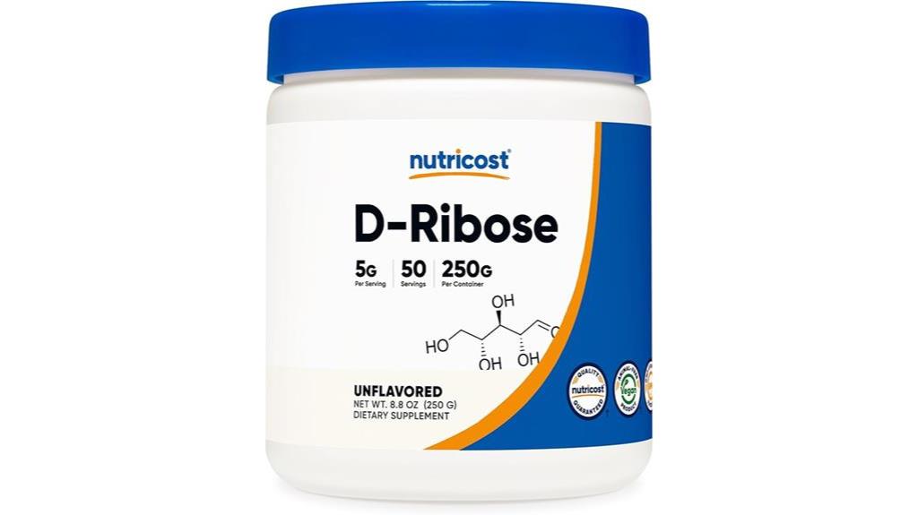 nutricost d ribose powder 250g