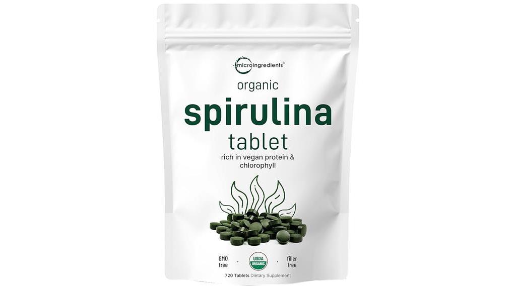 organic spirulina supplement tablets