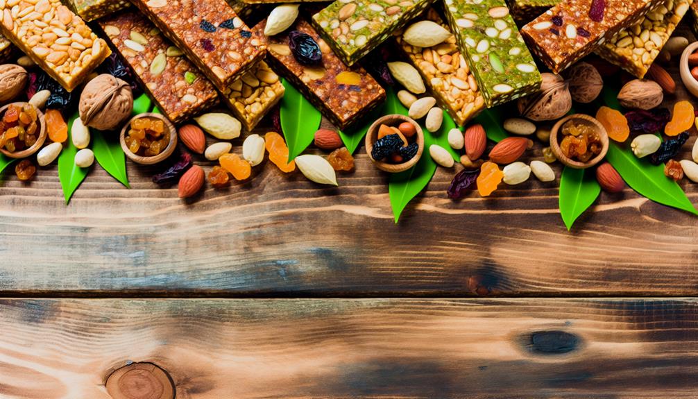 plant based energy bar selection