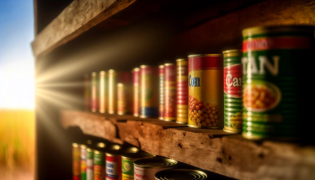 preserved food in cans