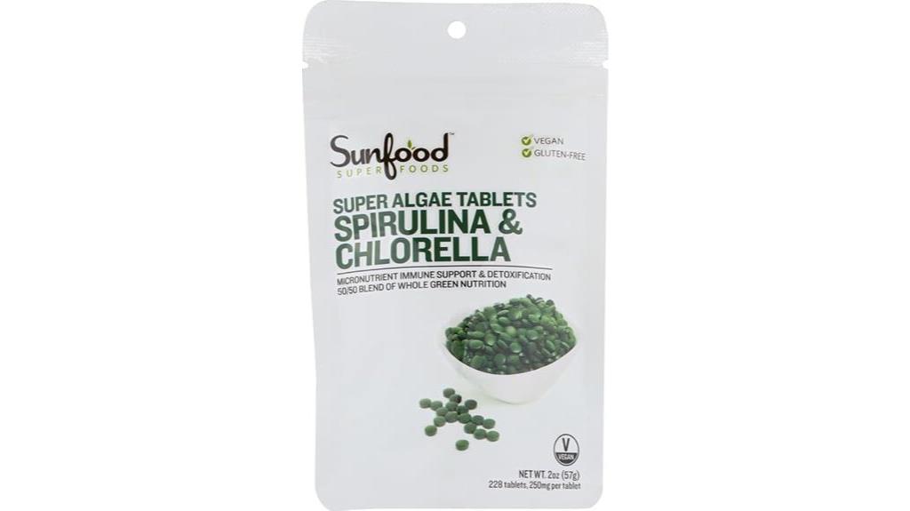 raw spirulina chlorella tablets