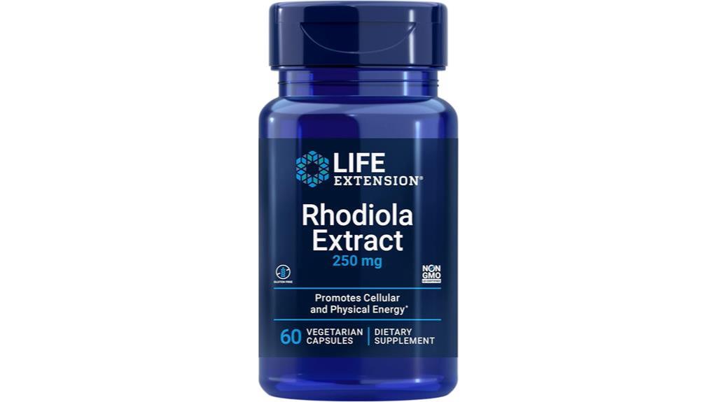 rhodiola extract supplement capsules