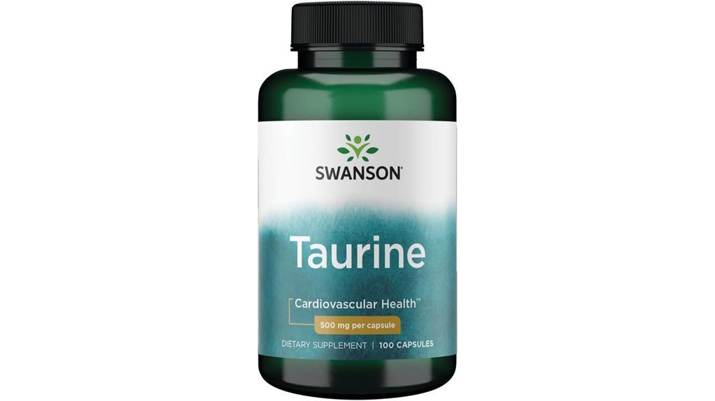 swanson taurine supplement capsules